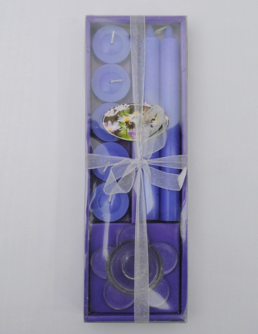 Purple Fancy Scent Candles Set 8pcs