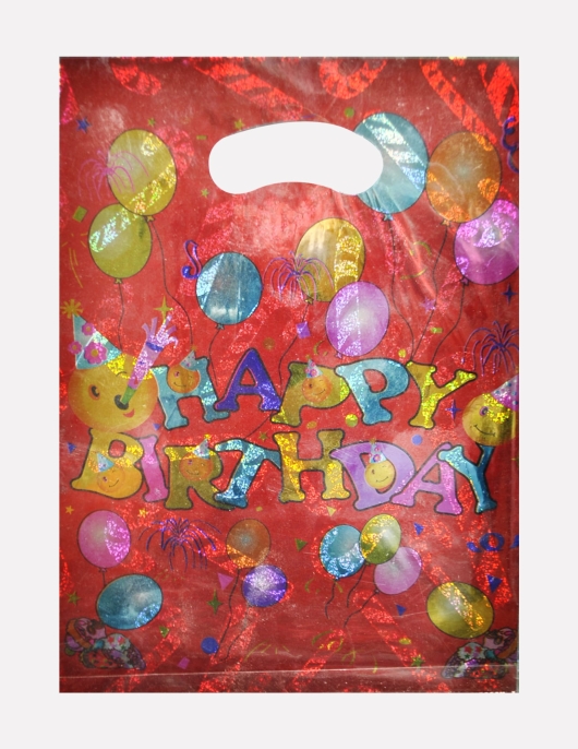 Red Happy Birthday Party Bags 10pcs