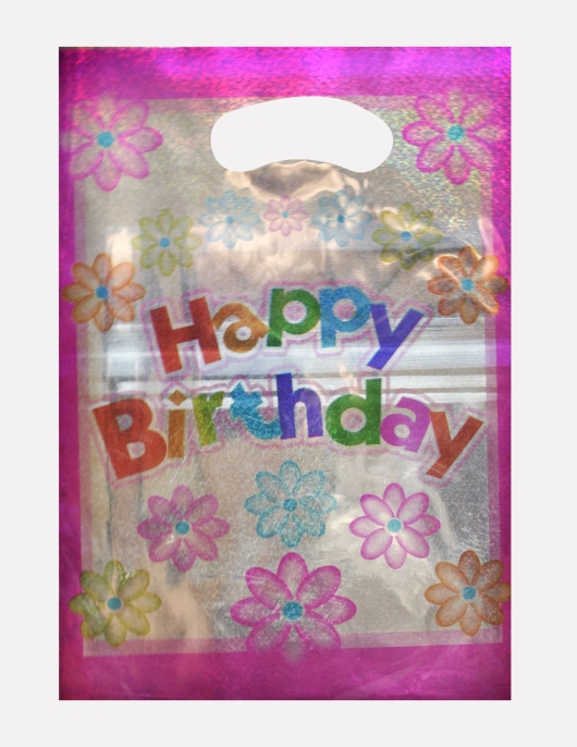 Happy Birthday Flower Printed Bag 10pcs