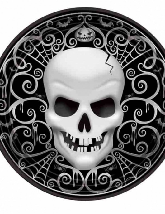 Halloween Fright Night Round Paper Plates 26.7cms