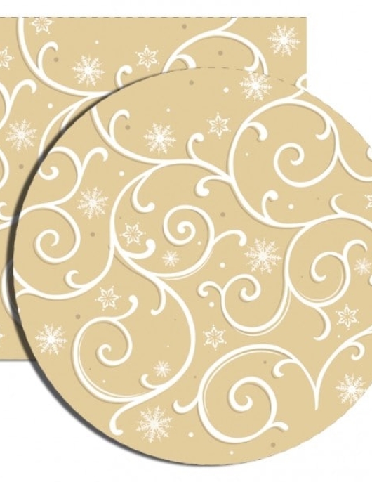 Gold Snowflake Cake Cake Boards 2pcs