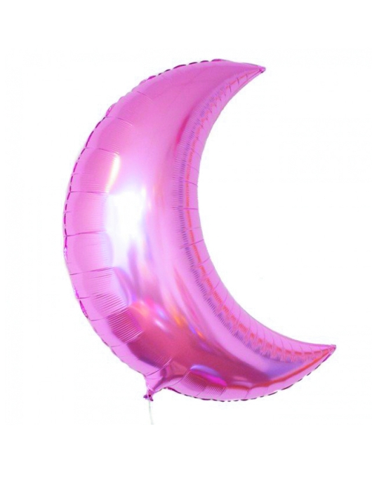 Pastel Pink Crescent Foil Helium Balloon 89cms