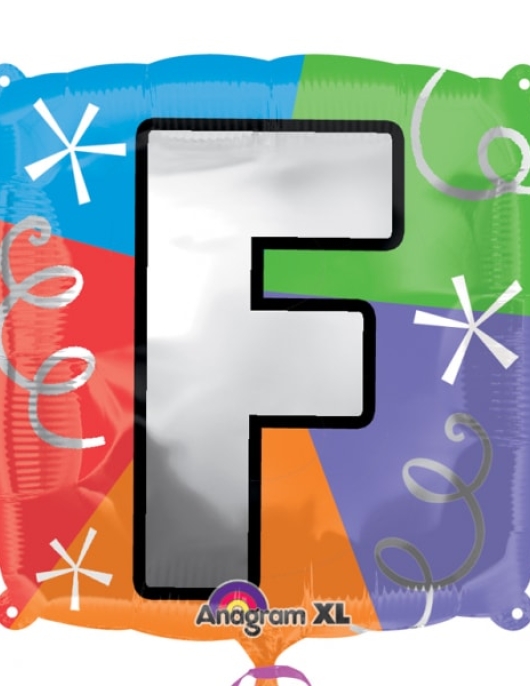 Personalize Balloon Letter F Foil Balloon 45cms