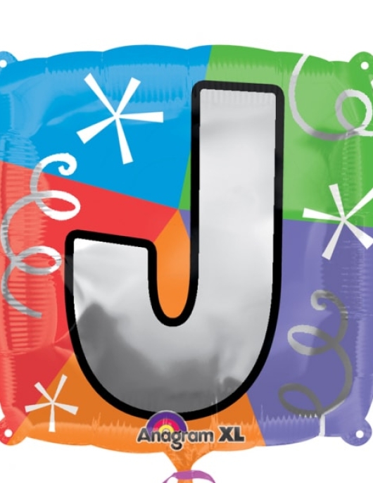 Personalize Balloon Letter J Foil Balloon 45cms