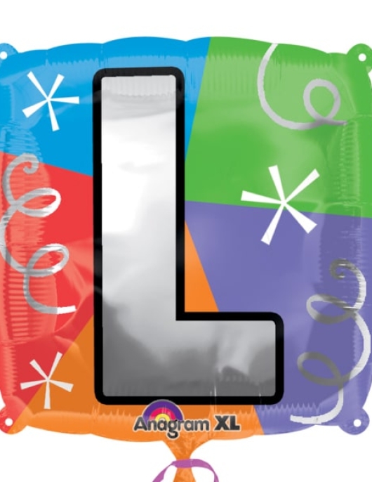 Personalize Balloon Letter L Foil Balloon 45cms