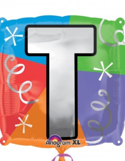 Personalize Balloon Letter T Foil Balloon 45cms