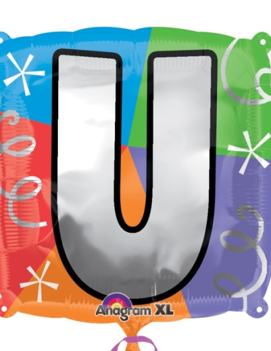 Personalize Balloon Letter U Foil Balloon 45cms