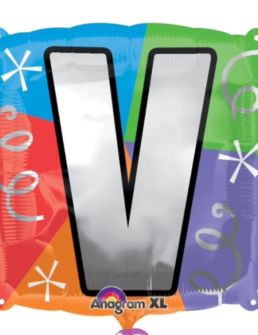 Personalize Balloon Letter V Foil Balloon 45cms