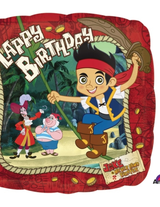 Jake and the Never Land Pirates Foil Helium Square Balloon 43cms
