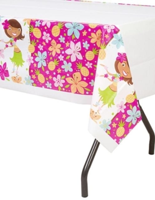 Hawaiian Fun Plastic Table Cover 137 x 274cms