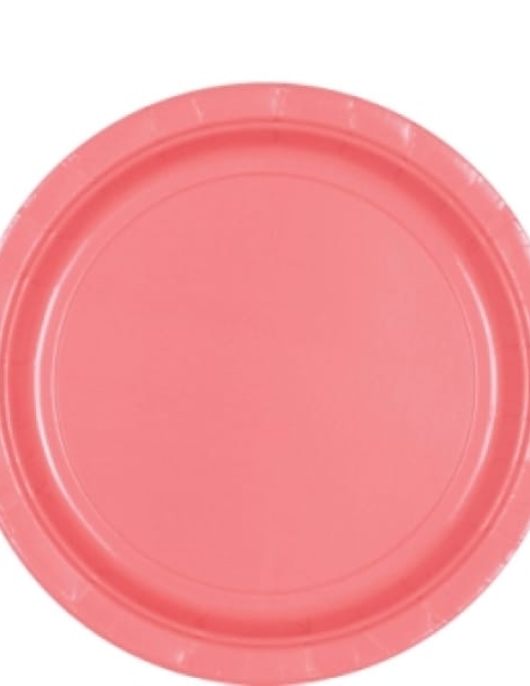 Pink Round Paper Plates