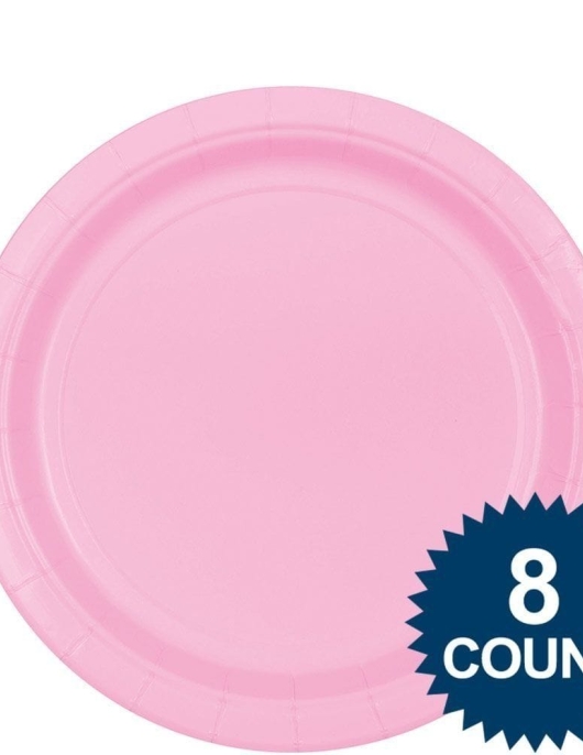 Pink Round Paper Plates