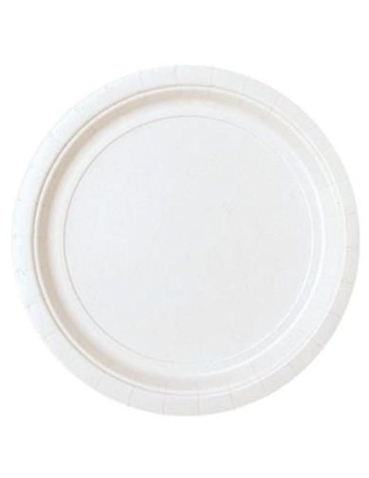 White Round Paper Plates