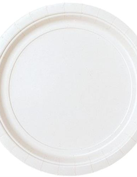 White Round Paper Plates