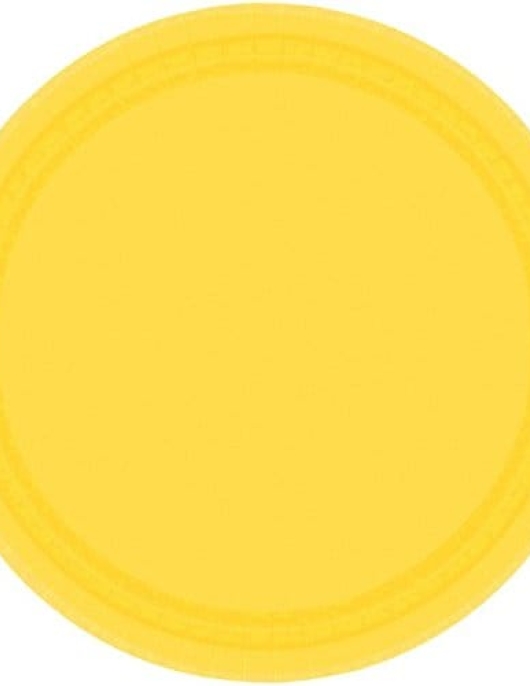 Yellow Round Paper Plates