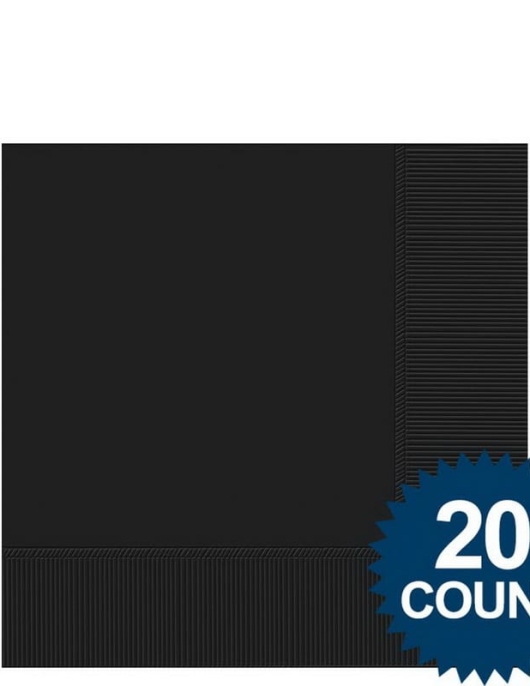 Black Jet Paper Napkins 25 x 25 cm