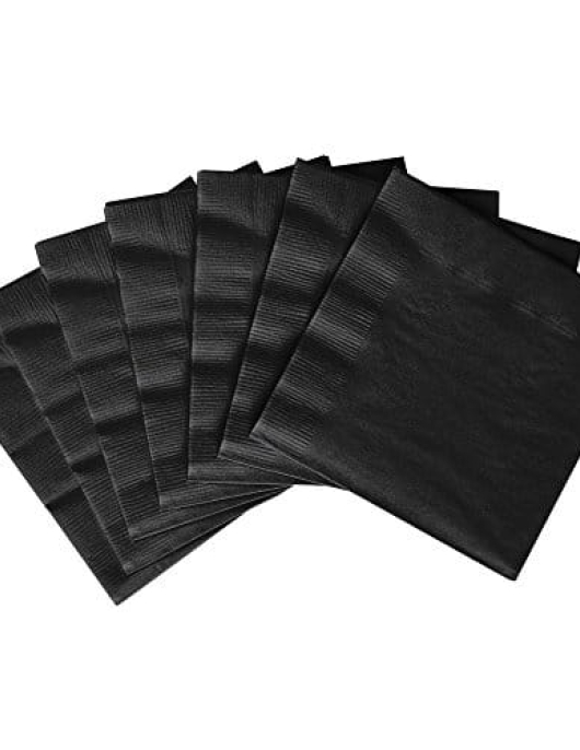 Black Jet Paper Napkins 33 x 33 cm
