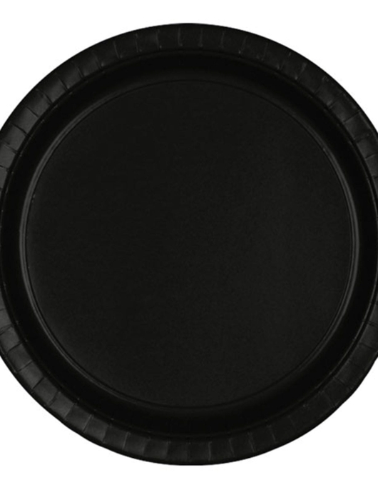 Black Round Paper Plates