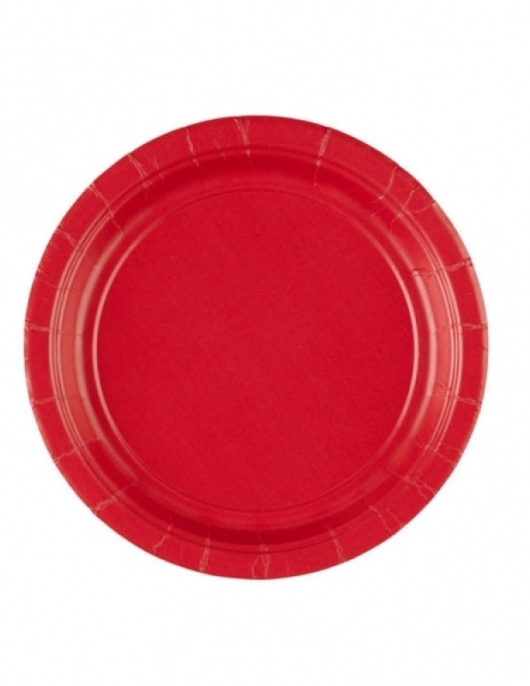 Red Round Paper Plates