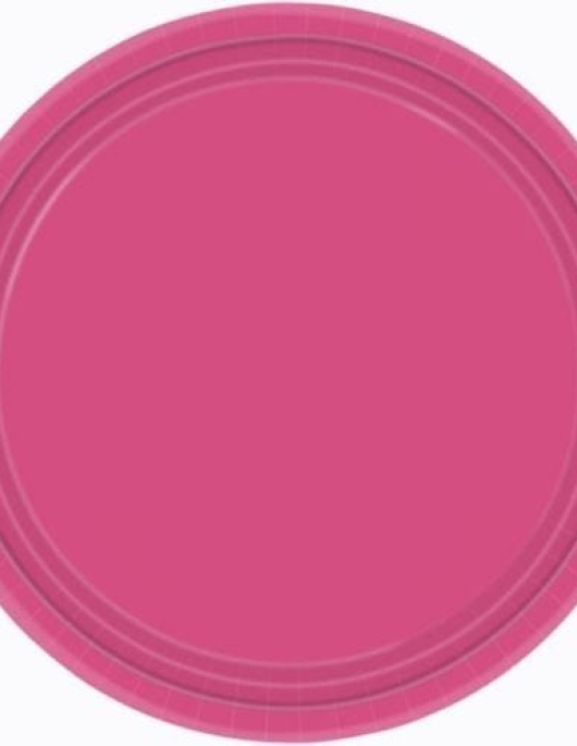 Pink Round Paper Plates