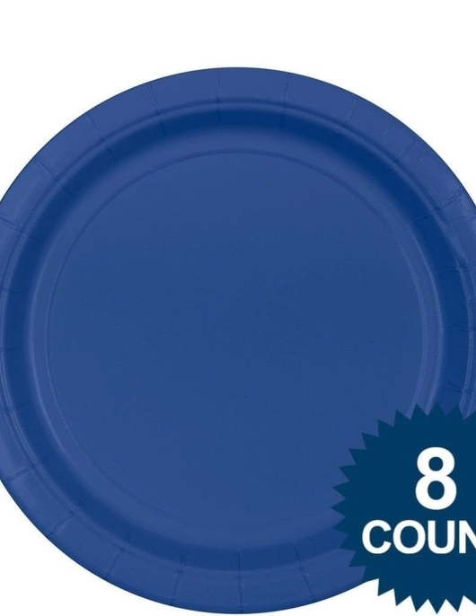 Blue Round Paper Plates