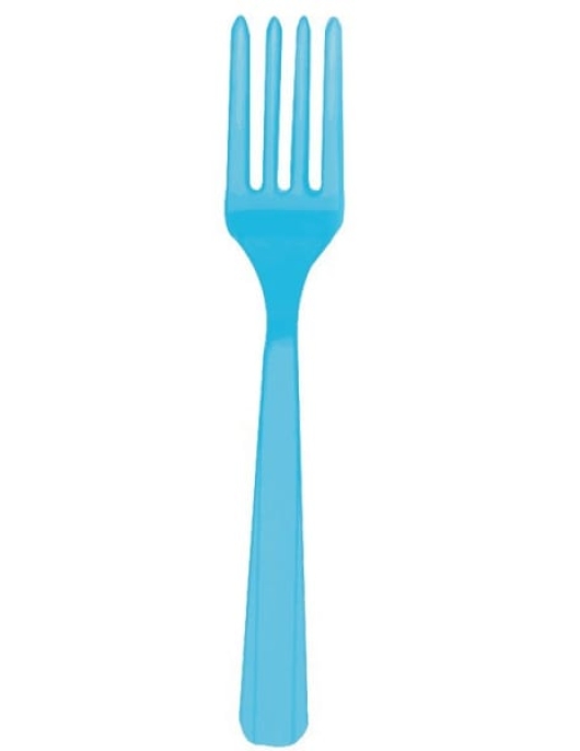 Blue Plastic Forks 16 cm