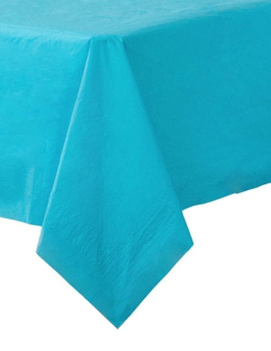 Blue Plastic Lined Table Cover 137 x 274cms