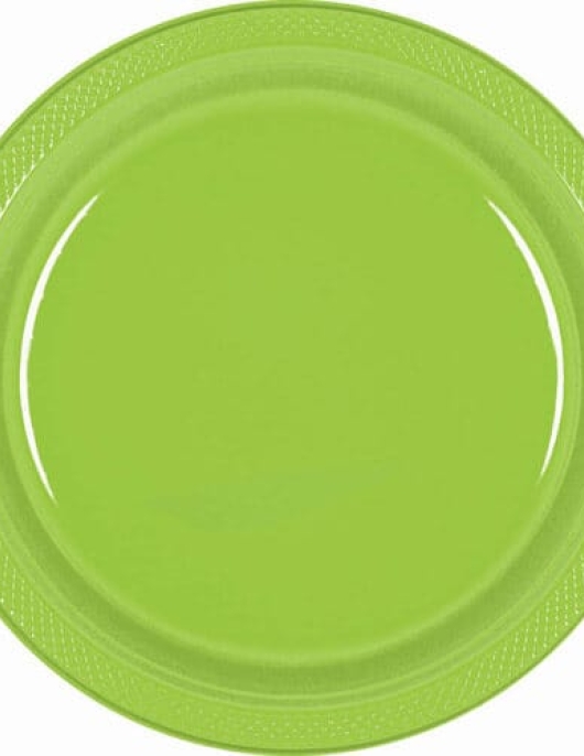 Green Round Paper Plates
