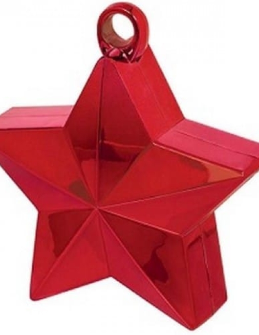 Star Balloons Weight - Red