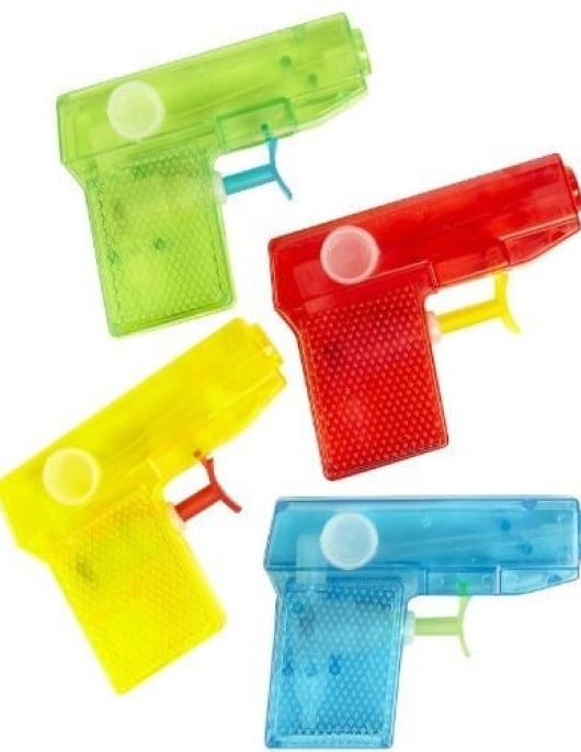 Water Mini Transparent Squirt Gun Party Pack - 8 pcs