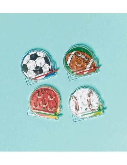 Mini Sports Bagatelle Games Party Favors Pack - 12 pcs