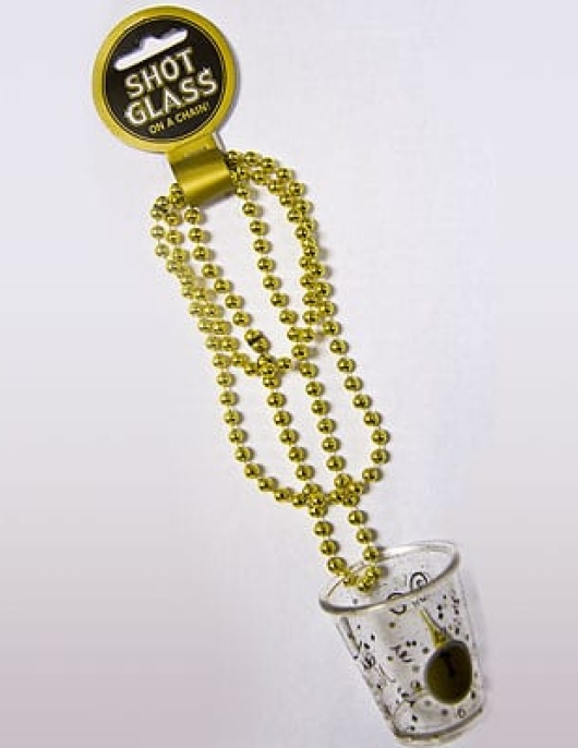 Golden Happy New Year Necklace