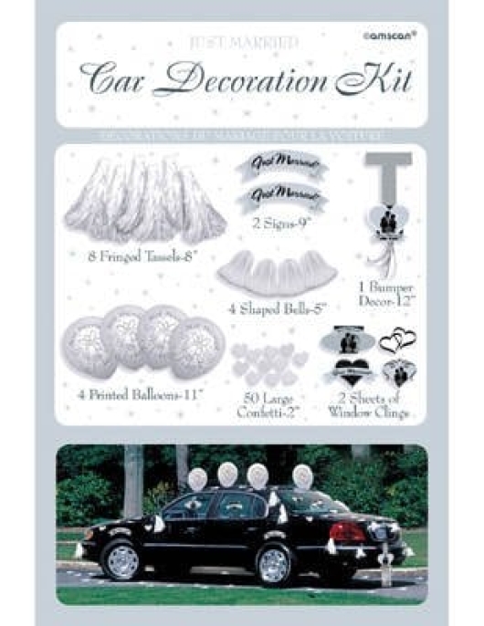Just Married Car Decoration Kit