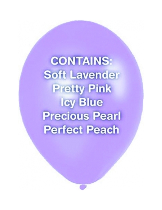 Light Assorted Metallic Balloons 12cms