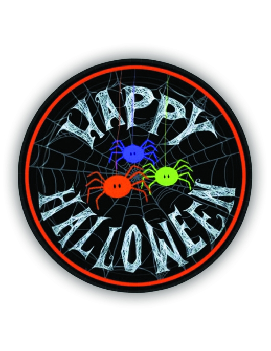 Halloween Spider Frenzy Round Paper Plates 22.9cms