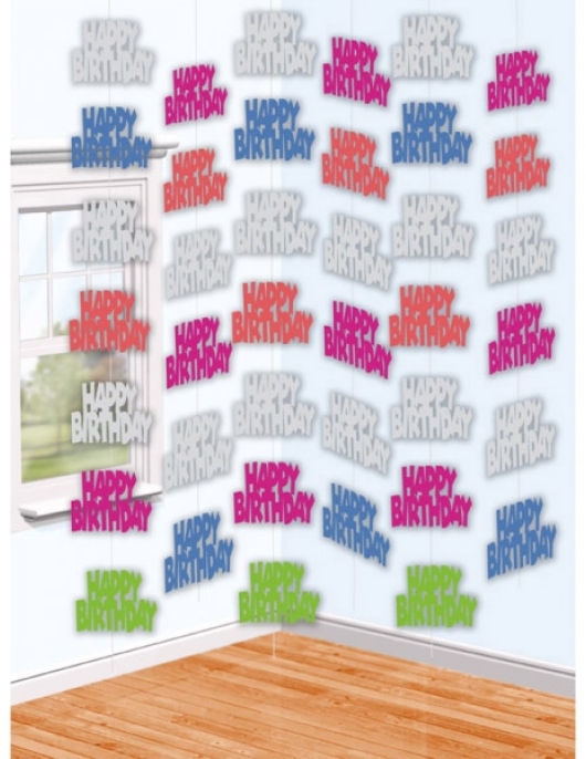 Happy Birthday Hanging String Decoration 2.13meter