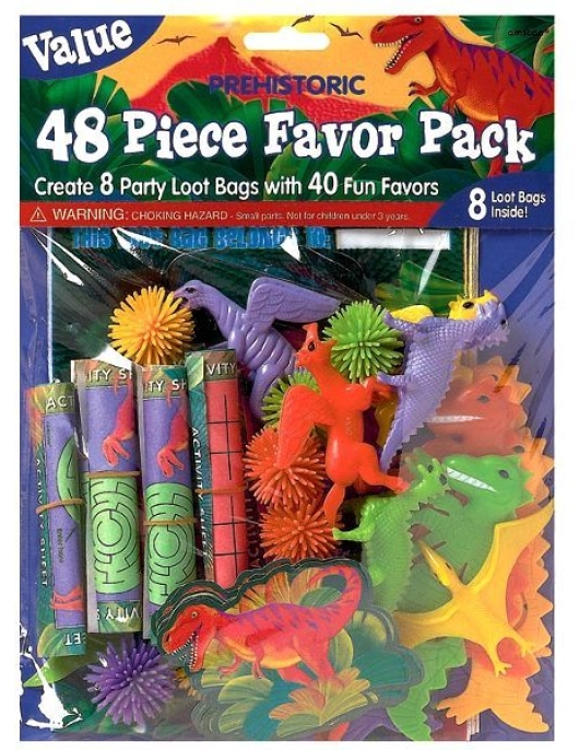 Mix Dinosaur and Loot Bags Party Favors - 48 pcs