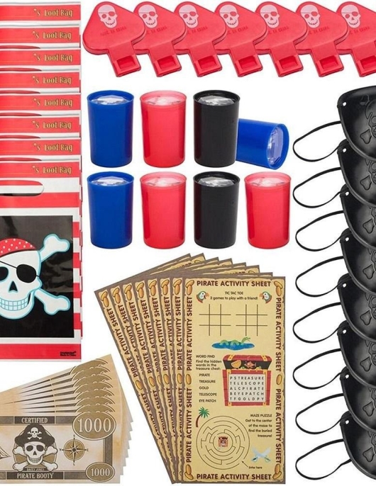 Pirate Party Favor Pack - 48 pcs