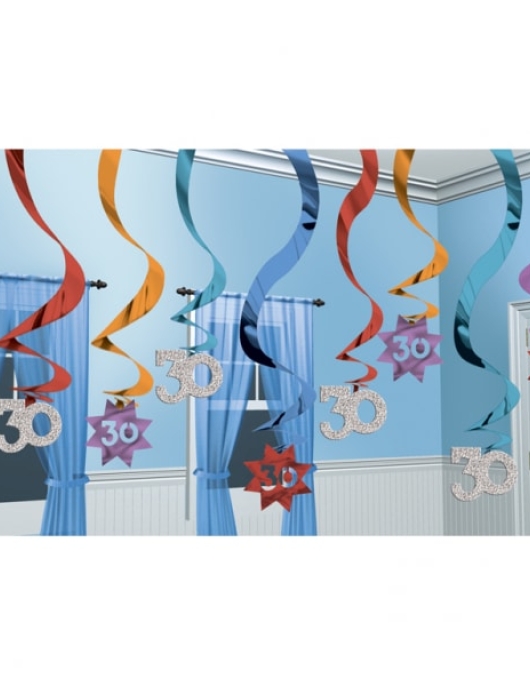 Hanging Swirl Decoration (24 '' 30 years )