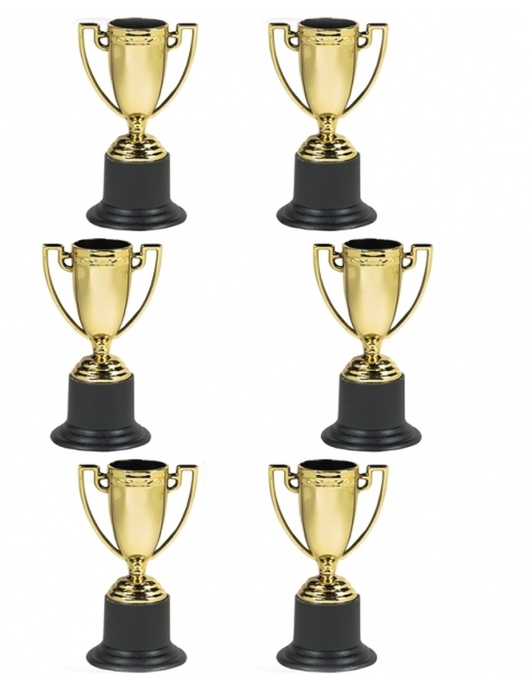 Soccer Goal Birthday Party Trophy - 6 pcs