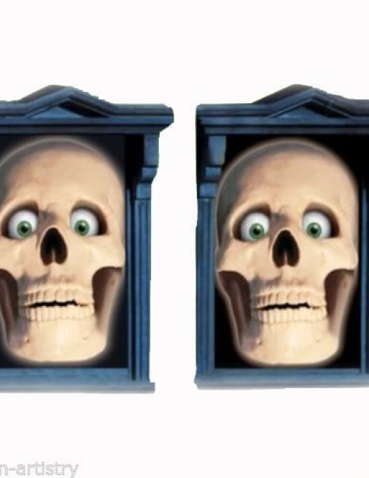 Skull Eye Popping Window Poster 85 x 165cms