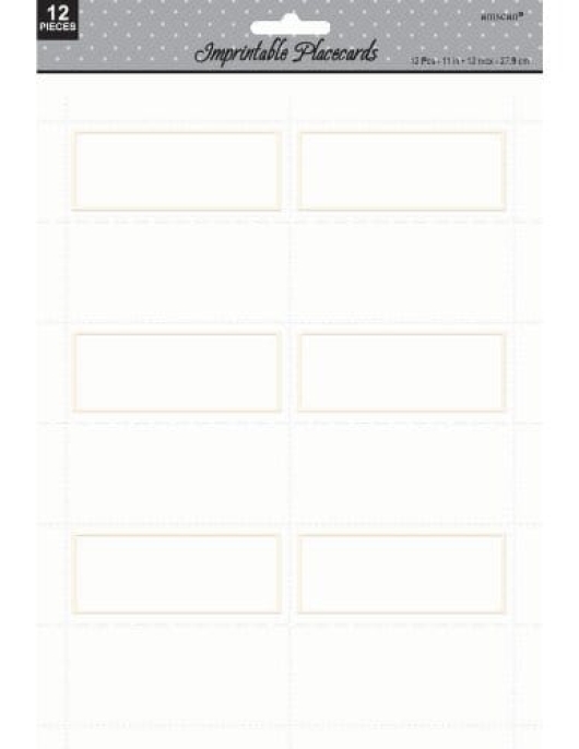 Imprintable Placecards (For Table Reservation)