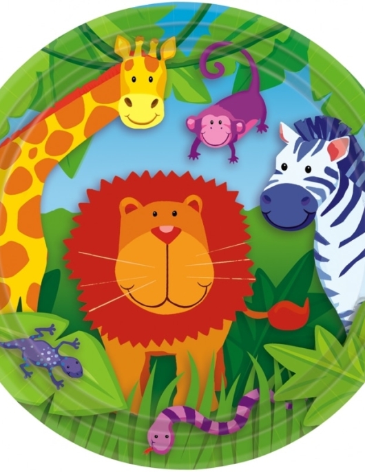 Jungle Safari - Round Paper Plates 22.9 cm