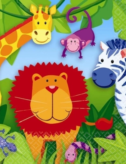 Jungle Animals Napkins 32 7 cm X 32 7 cm 
