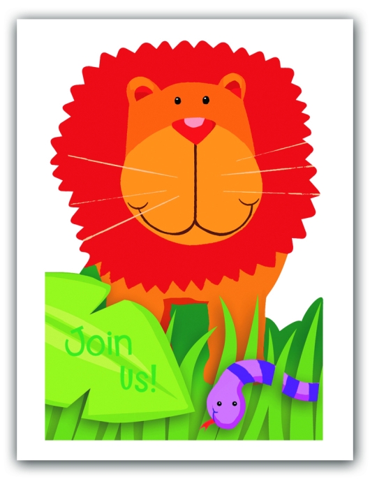 8 Thank You Cards With Envelopes (Jungle Animals)