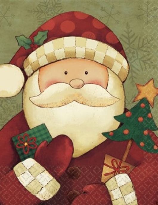 Christmas Cozy Santa Paper Napkins 32.7 x 32.7cms