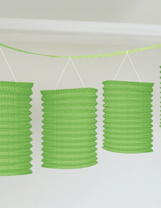 Light Green Paper Lanterns - 3.65 meter