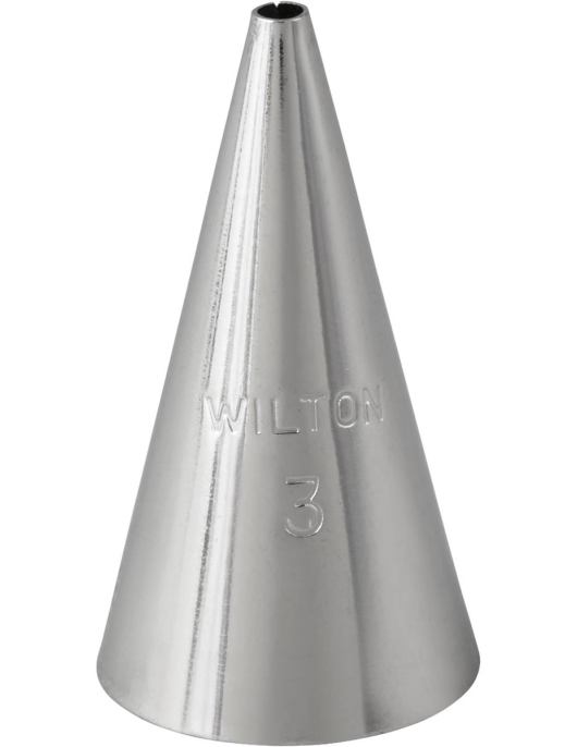 Decorating Tip - #3 (Cake Decoration item) Stainless Steel Round , Dots
