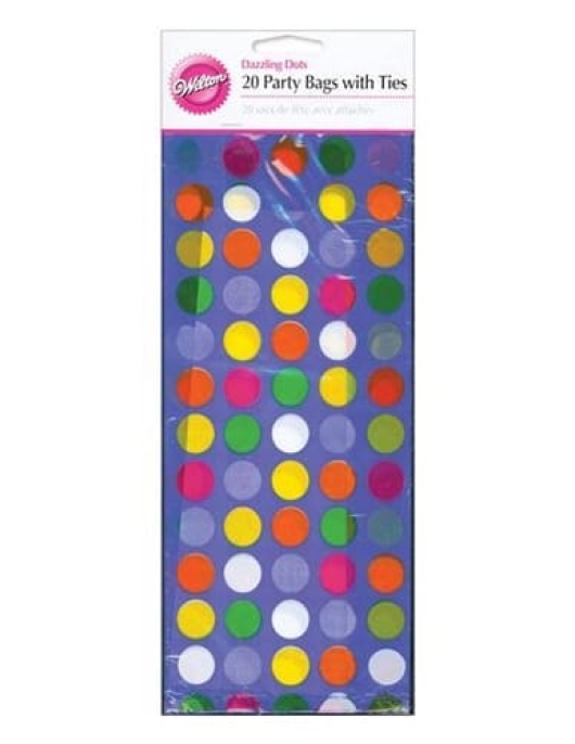 Cabana Dots Party Bags With Ties 20pcs