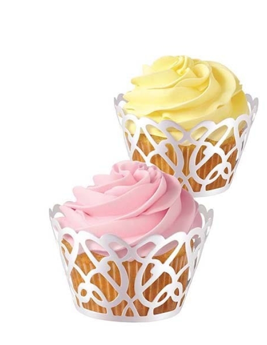 Silver Cupcake Wraps